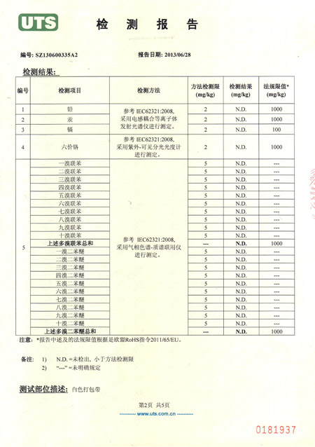 打包帶檢測報告